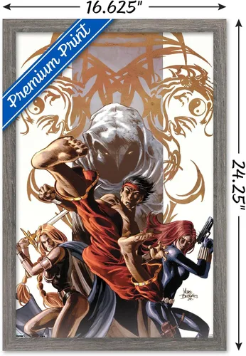 Vista 3 de Trends International Marvel Comics - Póster de pared Secret Avengers #7, 14.725 x 22.375 pulgadas, versión enmarcada de madera de granero