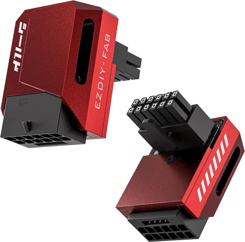 Vista 11 de EZDIY-FAB Adaptador PCIe 5.1 – 600 W 12+4 pines, conector de alimentación GPU de 16 pines 12VHPWR, adaptador de GPU de 12 V-2x6, ángulo recto de 90