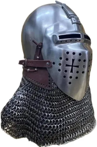 Vista 2 de BLUEBIRD MEDIEVAL - Casco medieval Bascinet para cosplay casco SCALARP regalo coleccionable