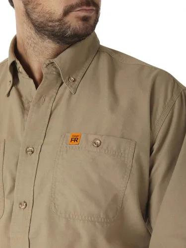 Vista 4 de Wrangler Riggs Workwear Camisa de trabajo FR ignífuga con dos bolsillos para hombre