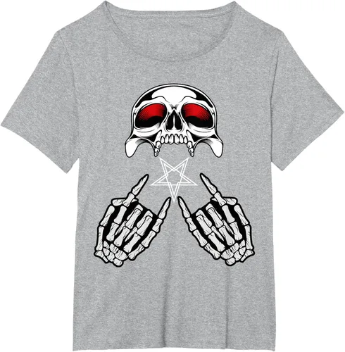 Vista 41 de Camisas de metal pesado con diseño de abanico de metal Negro