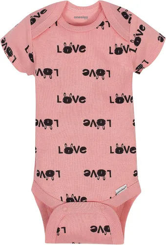 Vista 3 de Onesies Brand Paquete de 8 mamelucos de manga corta para bebé niñas