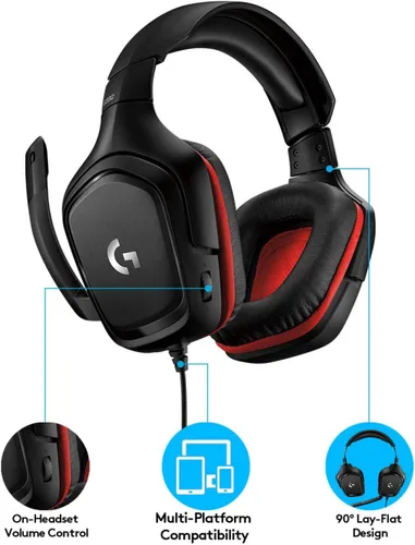 Vista 6 de Logitech G332 Auriculares estéreo para juegos para PC, PS4, Xbox One, Nintendo Switch (renovado)