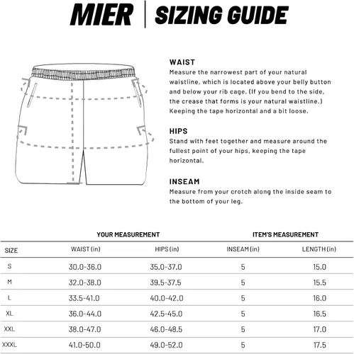 Vista 7 de MIER Pantalones cortos deportivos para correr de 5 pulgadas para hombre con bolsillos, de secado rápido, ligeros, pantalones cortos de entrenamiento