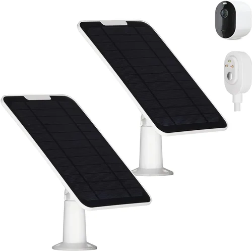 Vista 8 de Panel solar de carga de 5W de actualización compatible con Arlo Pro 3/Pro 4/Pro 5S/Ultra/Ultra 2/Go 2 Suministro de energía continua IP65 a prueba 1