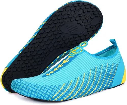 Vista 5 de L-RUN Zapatos de agua para mujer, para hombre, con piel descalza, para correr, buceo, surf, natación, playa, yoga, secado rápido