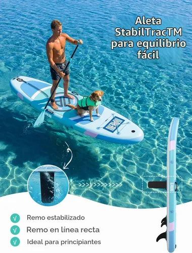 Vista 4 de Niphean 10' Inflatable Paddle Board, Ultra-Light SUP for Beginners