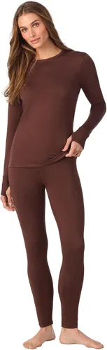 Vista 8 de Cuddl Duds Heavyweight 2 Piece Sets Base Layer Thermal Underwear for Women Negro