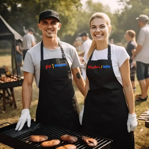 Vista 7 de Personalized Aprons for Men&Women - Custom Apron for Adults with Embroidered Name, Customized Chef, Kitchen Apron with Dual Pockets, Great Cooking
