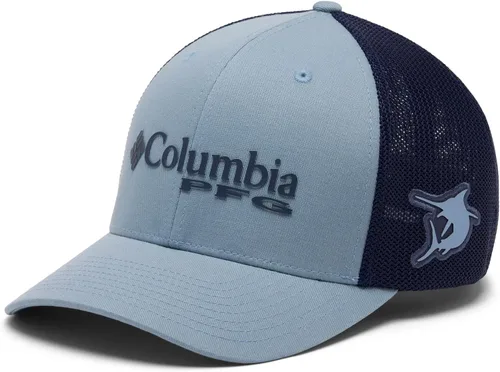Vista 34 de Columbia Gorra de bola de malla Bandera antigua de malva/blanco/pescado