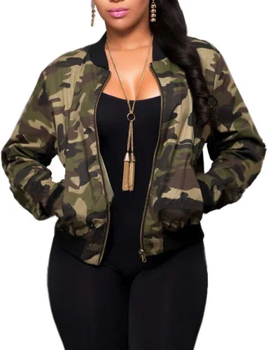 Vista 3 de SheKiss Casual Jackets for Women Trendy Lightweight Outfits with Pockets Camuflaje ejército