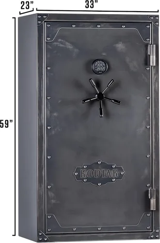 Vista 2 de Kodiak Caja fuerte para armas de casa para rifles y pistolas KSX5933 de Rhino Metals con nuevo sistema de seguridad SafeX 41 pistolas largas y 6