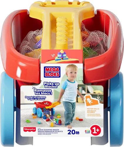 Vista 6 de MEGA BLOKS First Builders Block Scooping Wagon - Bloques de juguete