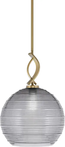 Vista 63 de Toltec Lighting Cavella Stem Colgado Mini colgante, acabado grafito, vidrio de muselina blanca de 4 pulgadas