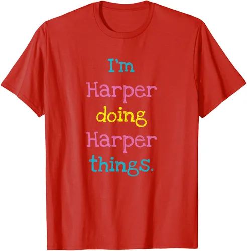 Vista 86 de Harper - Camiseta de regalo para niños con texto personalizado