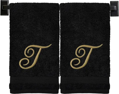 Vista 72 de Toallas de mano con monograma para baño Toallas turcas de algodón de lujo Bordadas en Estados Unidos Juego de 2 Elige el color del juego