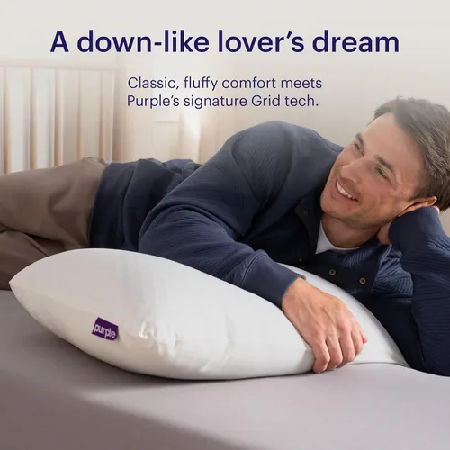 Vista 2 de Purple Almohada GridCloud, tamaño estándar, almohada de cuello de felpa