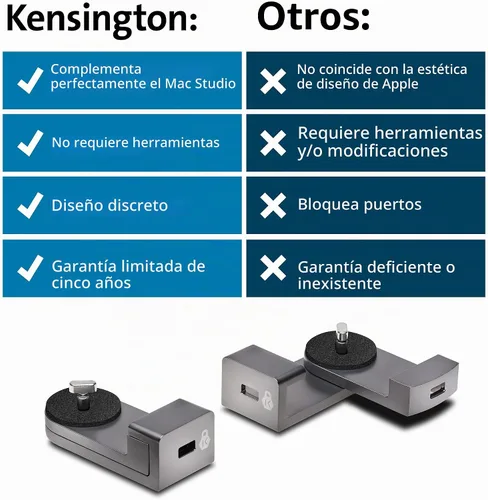 Vista 6 de Kensington Bloqueo diseñado para Mac Studio Adaptador de bloqueo Mac Studio Mount (K65101WW)
