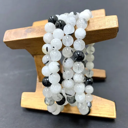 Vista 264 de Gem Avenue Handmade Round Bead Stretch Bracelet Unisex Natural Stone Beaded Jewelry for Men & Women, Elastic Wristband for Daily Wear