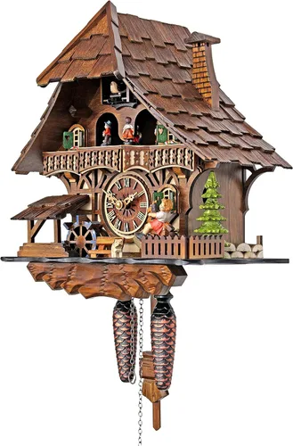 Vista 3 de Engstler Reloj de cuco de cuarzo - El caballo mecedora