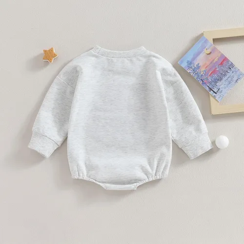 Vista 4 de ZAXARRA Mameluco para bebé recién nacido, manga larga, cuello redondo, para otoño e invierno, ropa informal para bebés
