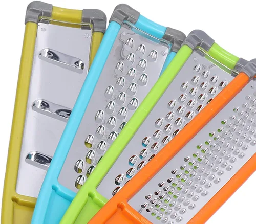 Vista 9 de Stainless Steel Vegetable Zester 4 - in - 1 Cheese Grater & Food Slicer Rustproof Kitchen Grater for Potatoes/Carrots/Cheese Ergonomic Handle