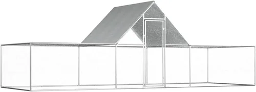 Vista 13 de Jaula de metal para gallineros al aire libre, jaula de pollo para aves de corral, corralito de corral, corralito de ejercicio, perrera con cubierta