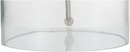 Vista 6 de JONATHAN Y Lámpara de mesa de cristal transparente de 19 pulgadas para sala de estar, dormitorio, pantalla de tambor de lino blanco, moderna lámpara