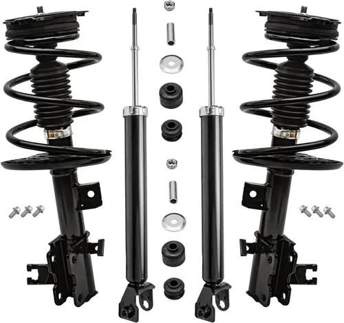 Vista 80 de Detroit Axle - Kit de amortiguadores de 4 puntales para Ford Escape 14-19, 2 puntales delanteros con resorte helicoidal 2 amortiguadores traseros