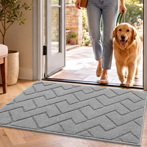 Vista 31 de hicorfe Tapete para puerta delantera para entrada exterior, 20 x 31.5 pulgadas, absorbente, resistente a la suciedad, tapetes de bienvenida