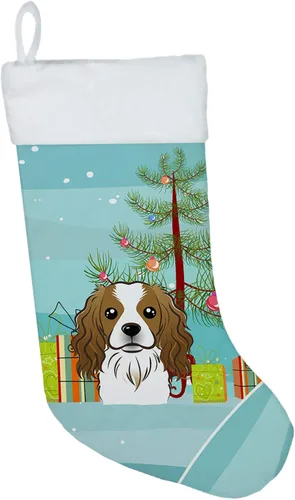 Vista 58 de Caroline's Treasures BB1590CS Árbol de Navidad y Alaskan Malamute Calcetines de Navidad para colgar en la chimenea, decoración de fiesta de Navidad