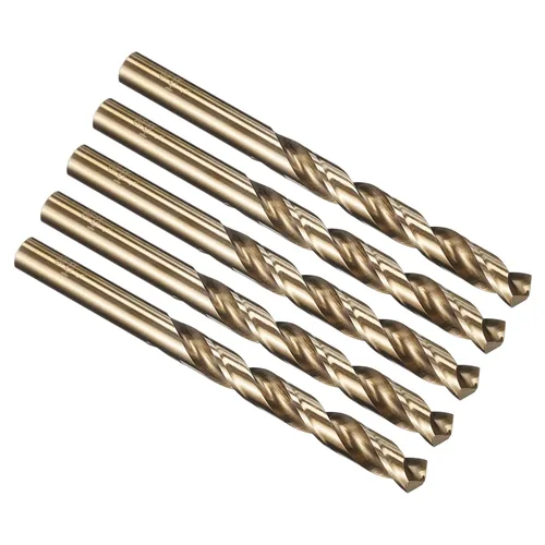 Vista 160 de PATIKIL Broca Jobber de 0.039 in, vástago recto M35 cobalto 5% acero de alta velocidad 135° acabado dorado para metal duro de acero inoxidable - 2