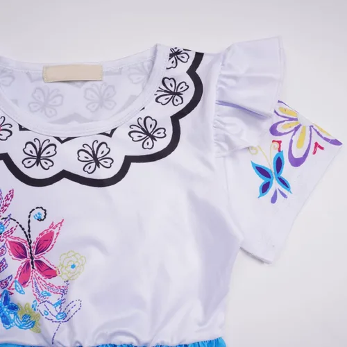 Vista 3 de AOVCLKID Disfraz de princesa para niñas disfraz de cosplay Halloween disfraces de paty con monedero