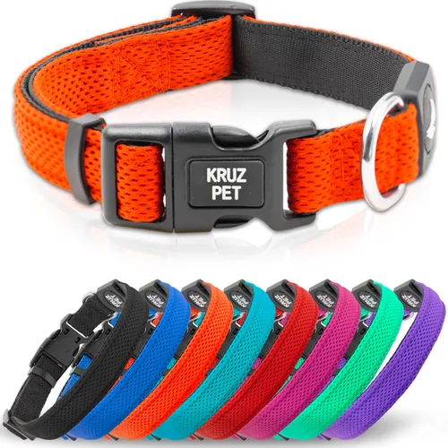 Vista 10 de Kruz Collar de perro para perros pequeños (ancho - 5/8 pulgadas, cuello - 8-12 pulgadas) banda ajustable para el cuello para mascotas con acolchado