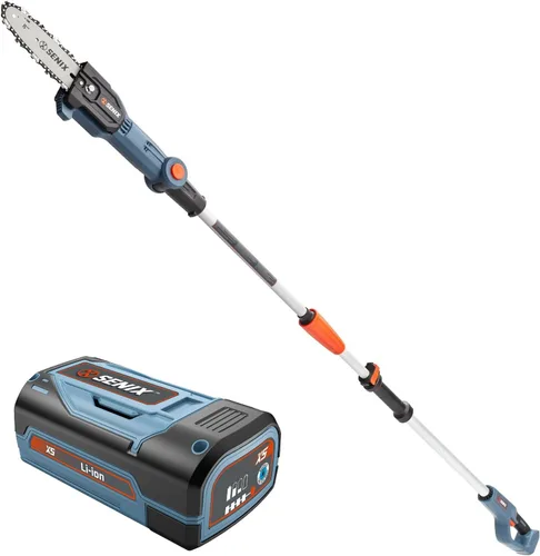 Vista 11 de SENIX CSPE6.5-M Sierra de poste eléctrica manual con cable de 6.5 amperios con barra y cadena Oregon de 8 pulgadas, sierra de cadena para podar