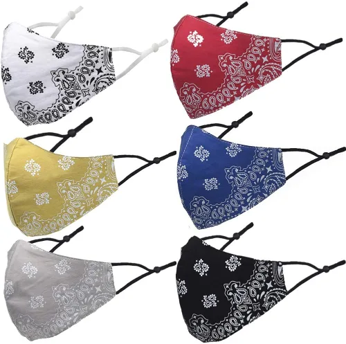Vista 5 de Bandana de la cubierta de la cara, máscara de tela de algodón suave media cara protectora, pasamontañas de cachemira unisex de moda, talla única