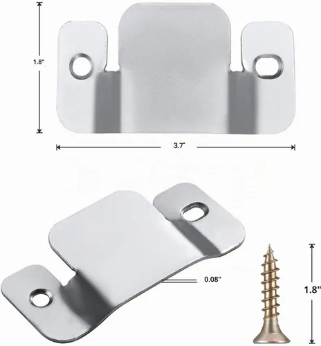 Vista 3 de SONGTIY 4 conectores de sofá seccionales para muebles, soporte de metal de alta calidad para sofá entrelazado con tornillos, adecuado para sofá