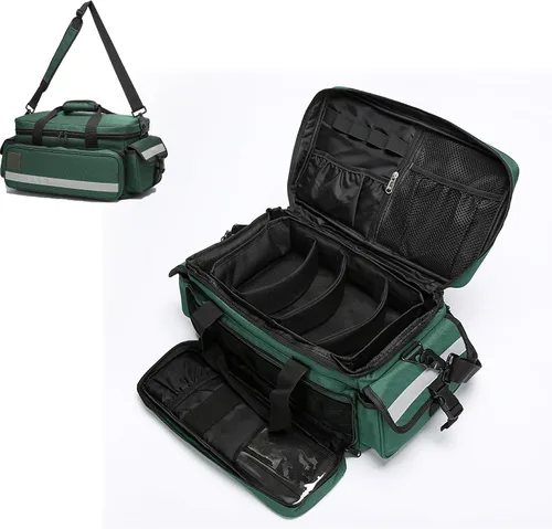 Vista 10 de Bolsa Médica, Bolsa de Primeros Auxilios, Bolsa de Emergencia, Organizador Profesional Bolsa de Trauma para Primeros Respondedores con Divisores