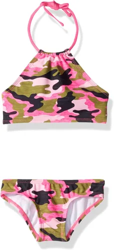 Vista 16 de Kanu Surf Mahina bikini halter de 2 piezas para niñas, traje de baño para playa mahina azul
