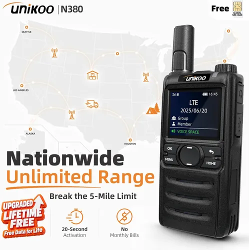 Vista 2 de Walkie Talkies gratis de por vida de rango ilimitado 4G LTE POC Radios