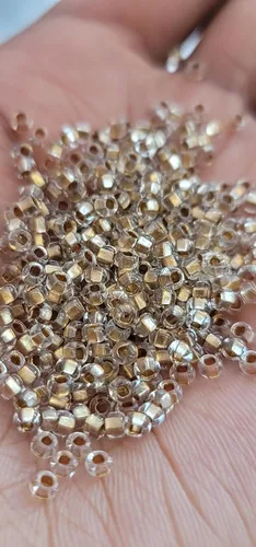 Vista 5 de Bead It Wear It Love It Cuentas de Cabello Transparentes con Forro Dorado Loc Sprinkle, Accesorios para el Cabello DreaLock Cristal Transparente