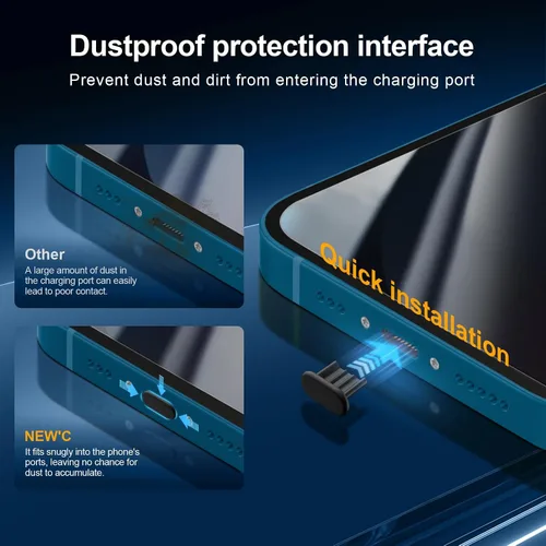 Vista 7 de NEW'C 3x Protector de privacidad para pantalla de iPhone 13 (15,49 cm) + 3x Protector de lente de cámara, protección del sensor, película de vidrio