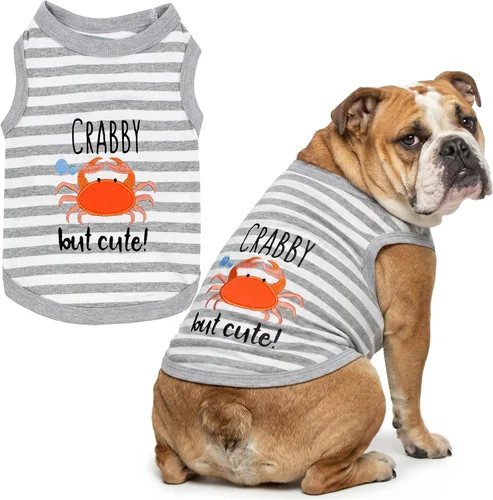 Vista 28 de Parisian Pet Camisa para perro – Camisas 100% algodón para perros pequeños – Chaleco negro sin mangas para cachorros – Ligero y transpirable Mejor