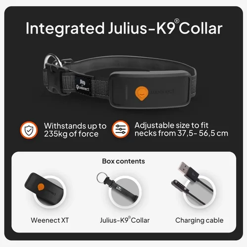 Vista 7 de Weenect Dog XT - Nuevo collar GPS para perros Antena XL Impermeable Collar Julius-K9 integrado ultra duradero Requiere suscripción