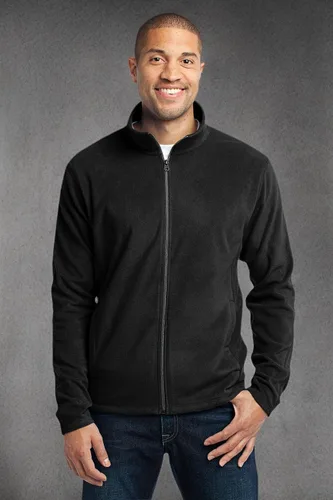 Vista 2 de Port Authority Chaqueta de microfibra para hombre Negro