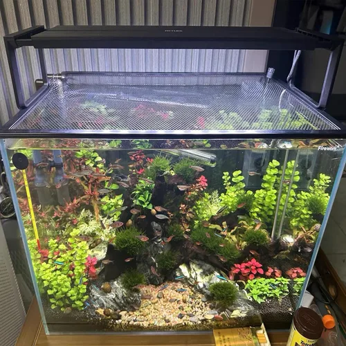 Vista 7 de Magnetic Aquarium Anti-Jumping net Cover mesh to Protect Fish Jumping Out of Fish Tank