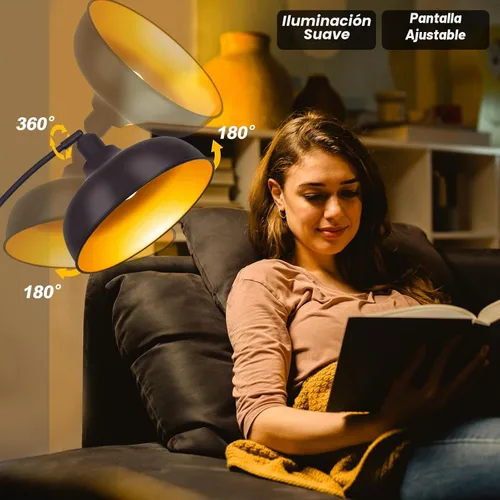 Vista 5 de Lámparas de pie de arco bronce, lámparas de pie para sala de estar con control remoto, interruptor de pie, pantalla de metal, lámpara de pie