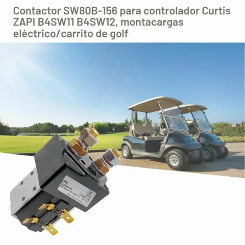 Vista 2 de SW80B-156 Contactor, 48V 125A Contactor para Curtis ZAPI B4SW11 B4SW12 Controlador, Carretilla elevadora eléctrica/Solenoide de carrito de golf