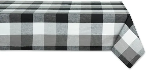 Vista 14 de DII Tri-Color Check Collection - Juego de servilletas 100% algodón, 20 x 20 pulgadas, color negro, 6 piezas