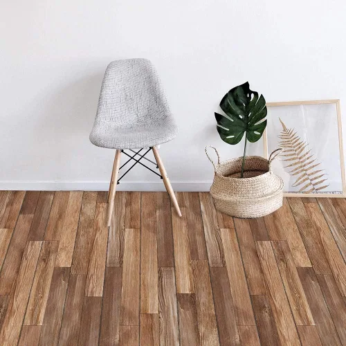 Vista 15 de 7 calcomanías de vinilo antideslizantes para tablones de suelo, despegar y pegar, calcomanías de pared extraíbles para decoración del hogar